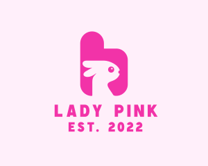 Letter B - Pink Bunny Letter B logo design