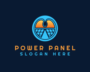 Panel - Plug Solar Source logo design
