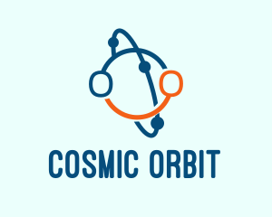 Minimalist Planetary Orbit  logo design