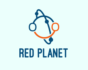 Minimalist Planetary Orbit  logo design