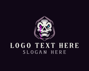 Rock N Roll - Skeleton Death Skull logo design