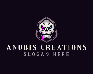  Skeleton Death Skull logo design