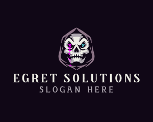  Skeleton Death Skull logo design