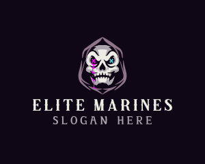  Skeleton Death Skull logo design