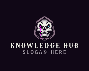 Scary - Skeleton Death Skull logo design