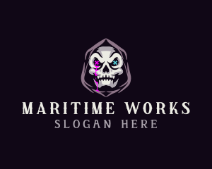  Skeleton Death Skull logo design