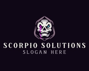  Skeleton Death Skull logo design