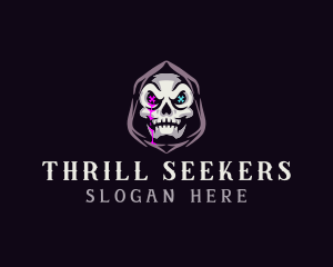  Skeleton Death Skull logo design