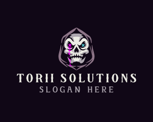  Skeleton Death Skull logo design