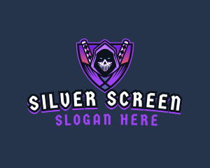 Game Streaming - Skull Ninja Assassin logo design
