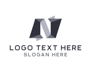 Origami - Creative Media Letter N logo design