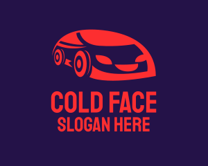 Red Car Face logo design