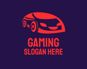 Car Shop - Red Car Face logo design