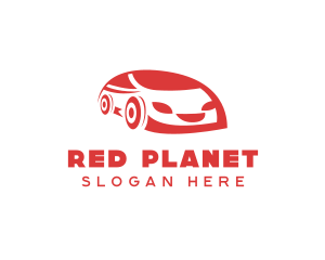 Red Car Face logo design