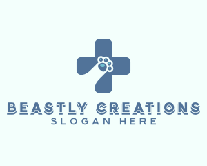 Paw Cross Veterinarian logo design