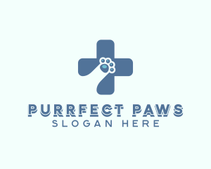 Paw Cross Veterinarian logo design