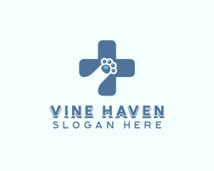 Paw Cross Veterinarian logo design