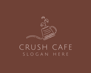 Cafe Coffee Kettle  logo design