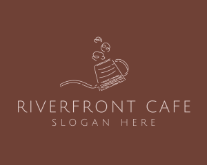 Cafe Coffee Kettle  logo design