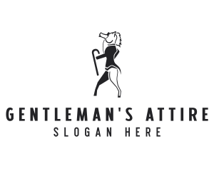 Pony Horse Gentleman logo design