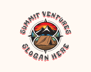 Camping Summit Travel logo design