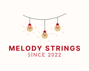 Bulb String Lights logo design