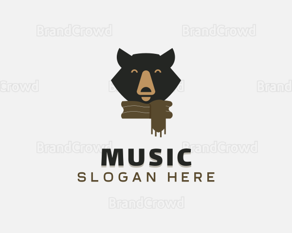 Bear Scarf Fashion Logo