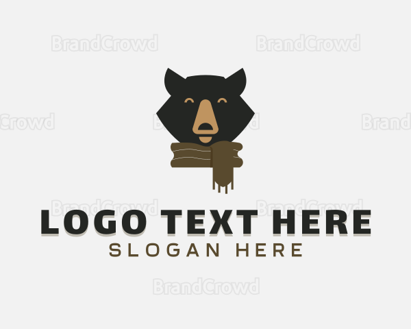 Bear Scarf Fashion Logo