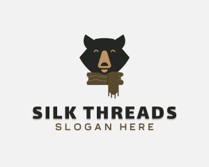 Bear Scarf Fashion logo design