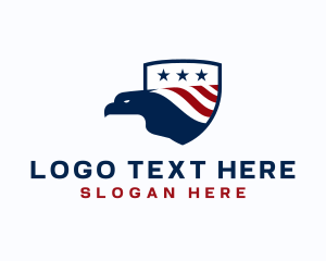Nationalist - American Eagle Shield logo design