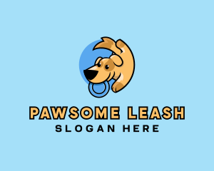 Frisbee Dog Puppy logo design