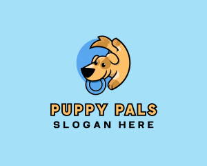 Frisbee Dog Puppy logo design