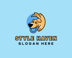 Shelter - Frisbee Dog Puppy logo design