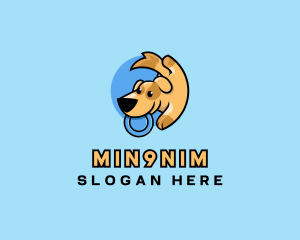 Frisbee Dog Puppy logo design