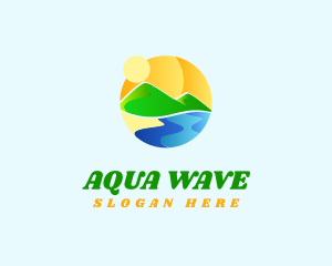 Seascape - Circle Tourism Landscape logo design