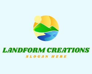 Landform - Circle Tourism Landscape logo design