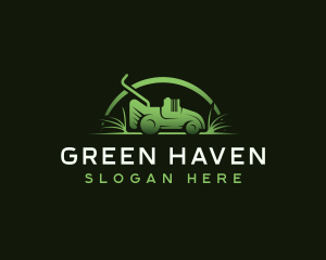 Lawn Mower Landscaping logo design