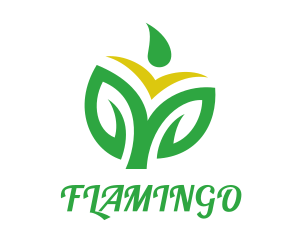 Landscaping - Rice Grain Leaf Outline logo design