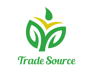 Commodity - Rice Grain Leaf Outline logo design