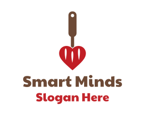 Food Cart - Heart Spatula Diner logo design