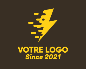 Express - Yellow Fast Lightning logo design