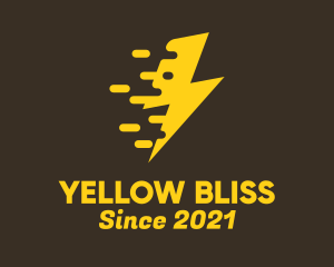 Yellow Fast Lightning logo design