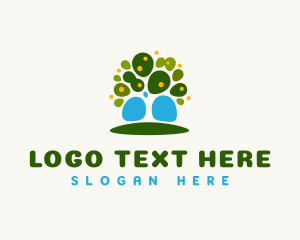 Gardening - Organic Orange Tree logo design