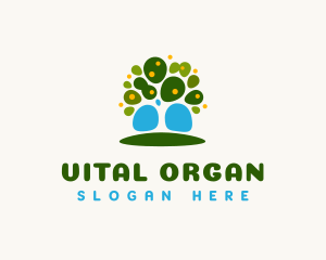 Organic Orange Tree logo design