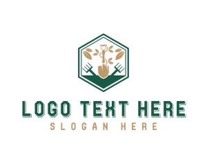 Hedge Shears - Shovel Rake Landscaping logo design