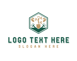 Shovel Rake Landscaping Logo