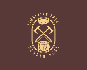 Axe Lumberjack Woodwork Logo