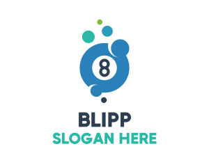 Billiard Bubble Number 8 Logo