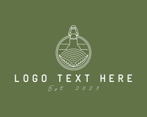 Organic - Kombucha Tea Bottle logo design