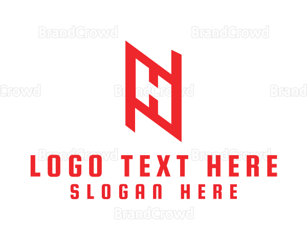 Modern Geometric Diamond Letter H Logo